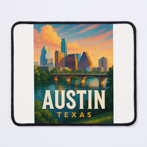 Item preview, Austin Texas Skyline and River Sunset designed and sold by Places On Earth.