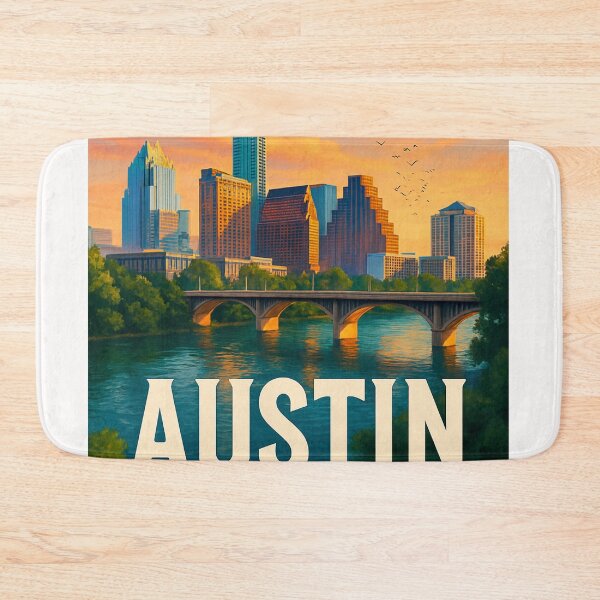 Item preview, Austin Texas Skyline and River Sunset designed and sold by Places On Earth.