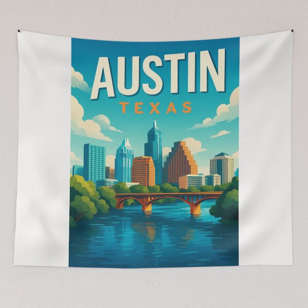 Item preview, Austin Texas Skyline and Bridge View designed and sold by Places On Earth.