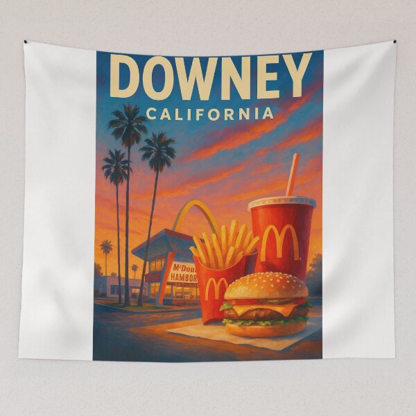 Item preview, Downey California Sunset and McDonald's Landmark designed and sold by Places On Earth.