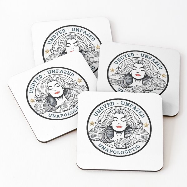 Item preview, Silver Hair Confidence – Undyed Unfazed Unapologetic – Bold Feminist Empowerment designed and sold by Pattie Marie.