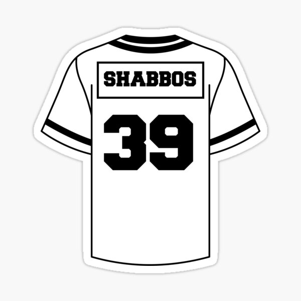 Item preview, Shabbos Jersey Sticker designed and sold by Simcha Vibes.