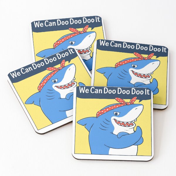 Item preview, Motivational Cartoon Shark Artwork designed and sold by Rue Market.