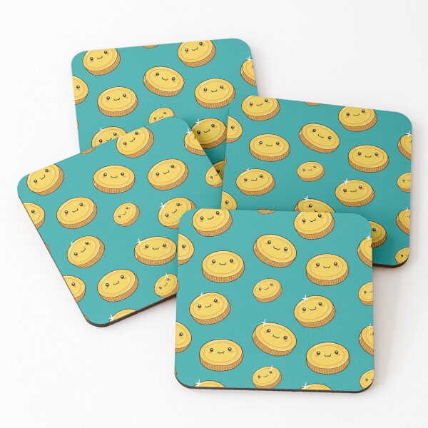 Item preview, Kawaii Gold Coins Seamless Pattern designed and sold by MySignatureItems.