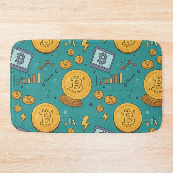 Item preview, Bitcoin Doodle Seamless Pattern designed and sold by MySignatureItems.