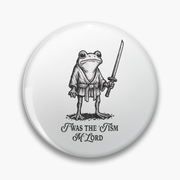 Item preview, Funny T'was the 'Tism M'Lord Funny Medieval Knight Frog  designed and sold by TynesDesign.