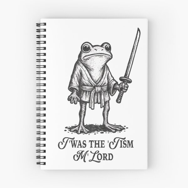 Item preview, Funny T'was the 'Tism M'Lord Funny Medieval Knight Frog designed and sold by TynesDesign.