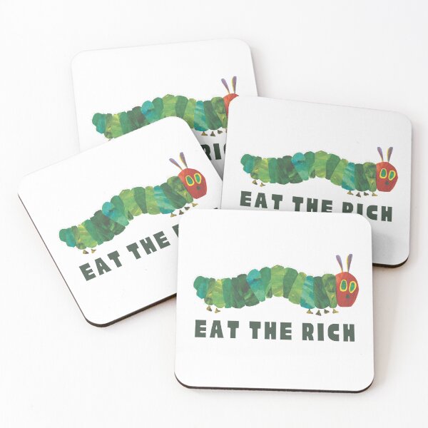 Item preview, The Hungry Caterpillar Says Eat the Rich – Parody Design designed and sold by Ren's Red.