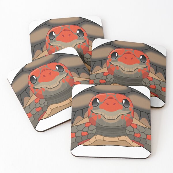 Item preview, Cherry Headed Red Footed Tortoise designed and sold by HeckoGeckoArt.