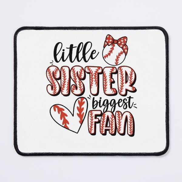 Item preview, Cute Baseball Sister Fan Design with Heart and Bow Stitch Accents designed and sold by haitrieuic96.