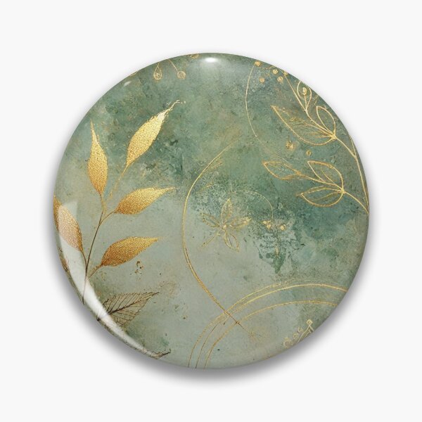 Item preview, Whispers of Verdant Gold Abstract Art Collection designed and sold by Dream Bloom Gallery.