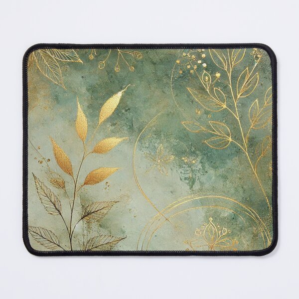 Item preview, Whispers of Verdant Gold Abstract Art Collection designed and sold by Dream Bloom Gallery.