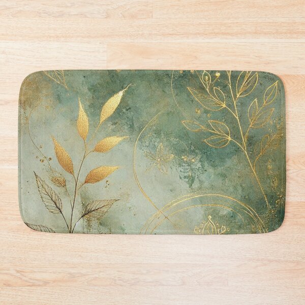 Item preview, Whispers of Verdant Gold Abstract Art Collection designed and sold by Dream Bloom Gallery.