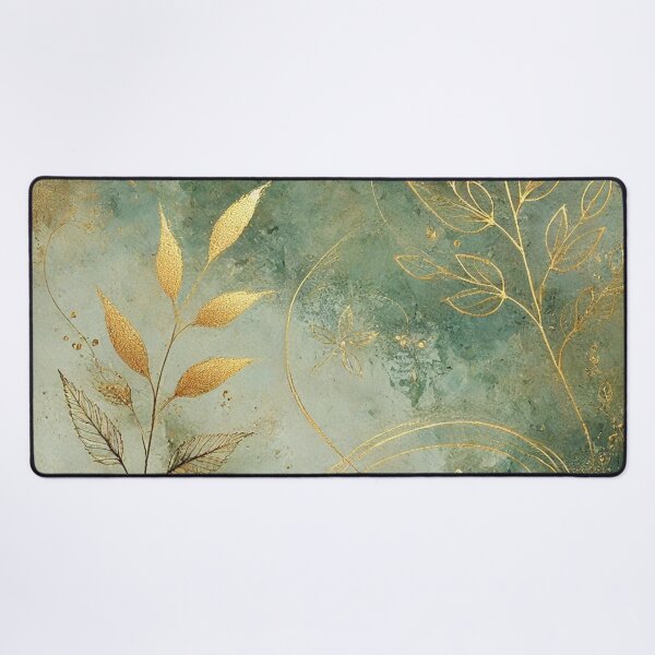 Item preview, Whispers of Verdant Gold Abstract Art Collection designed and sold by Dream Bloom Gallery.