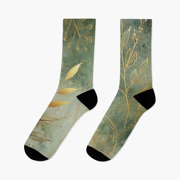 Item preview, Whispers of Verdant Gold Abstract Art Collection designed and sold by Oonward2021.