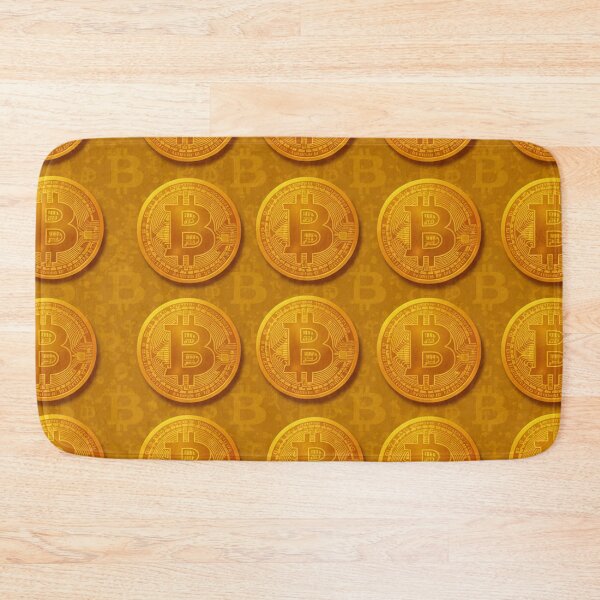 Item preview, Golden Bitcoin Grid Pattern designed and sold by MySignatureItems.