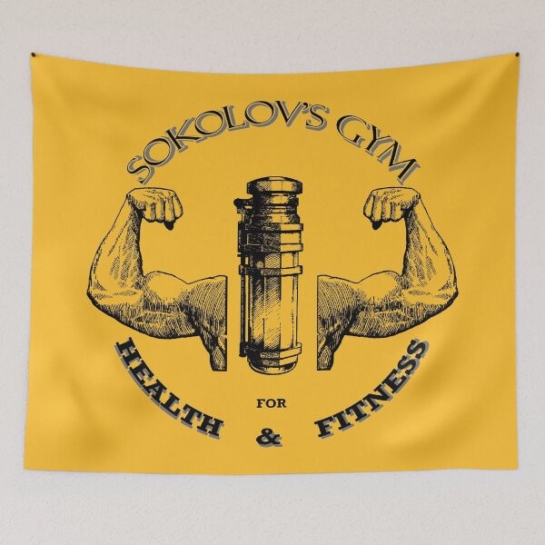 Item preview, Sokolov's Gym - Black - Round designed and sold by Anguru.