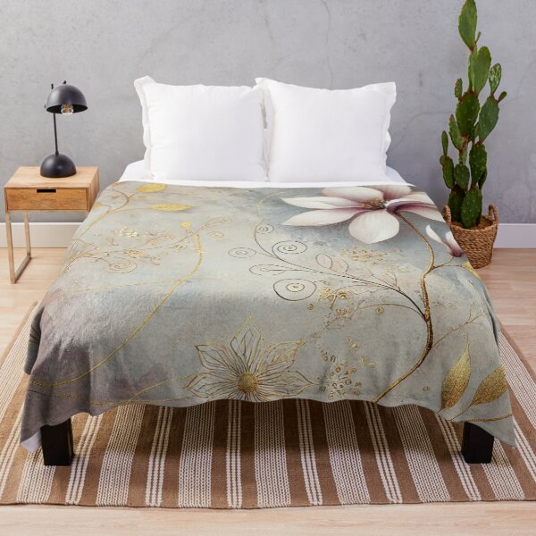 Item preview, Whispers of Golden Bloom Abstract Art Collection designed and sold by Dream Bloom Gallery.