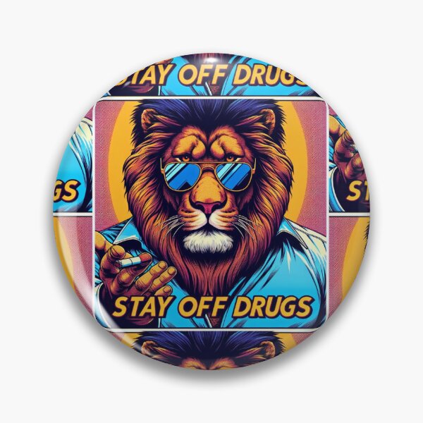 Item preview, Stay Off Drugs Lion designed and sold by WhatevrWrksMrch.