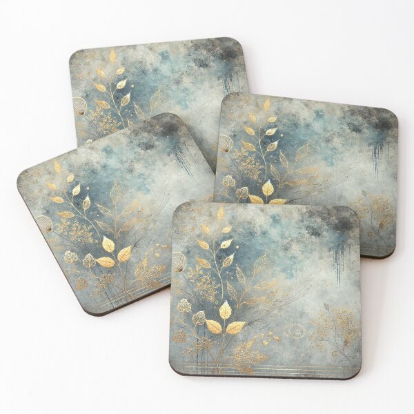 Item preview, Midnight Gilded Garden Abstract Art Collection designed and sold by Dream Bloom Gallery.