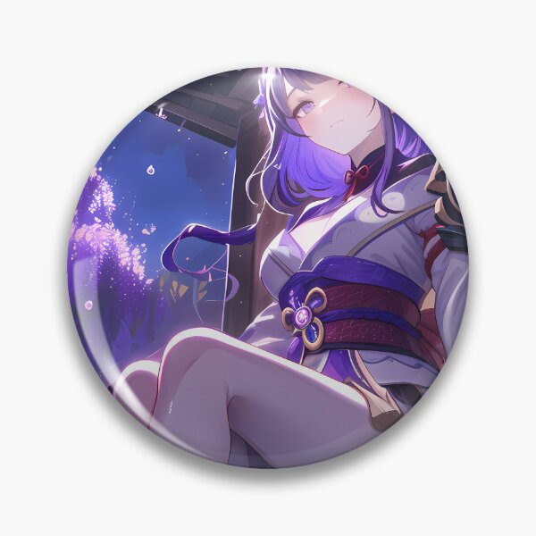 Item preview, Raiden Shogun Genshin Impact Game Moonlit Wisteria Eternity designed and sold by mildaclairmo.