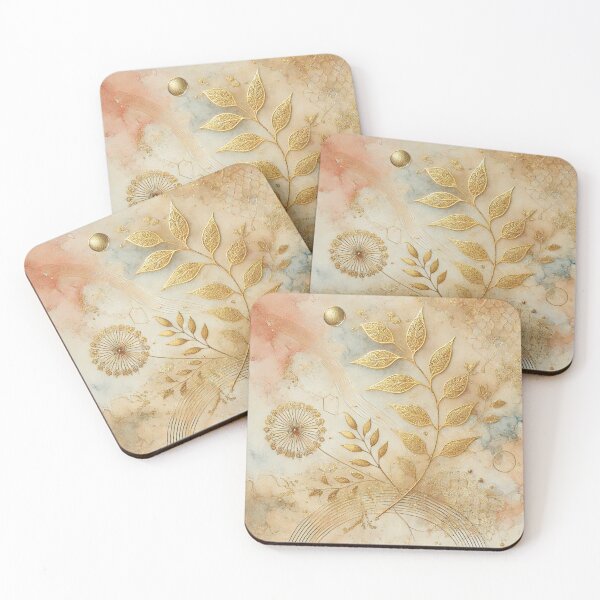 Item preview, Golden Dawn Reverie Abstract Art Collection designed and sold by Dream Bloom Gallery.