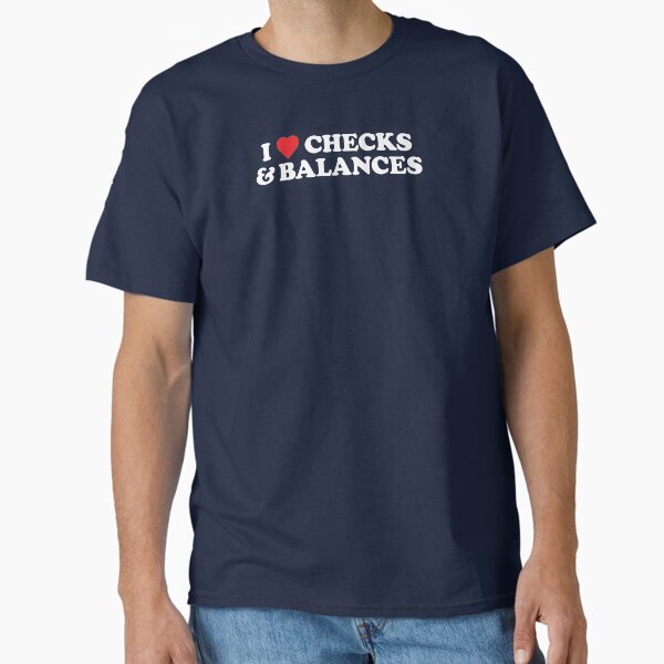 Item preview, I Herz Checks & Balances (weiß) designed and sold by Artcop's T-Shirt Emporium.