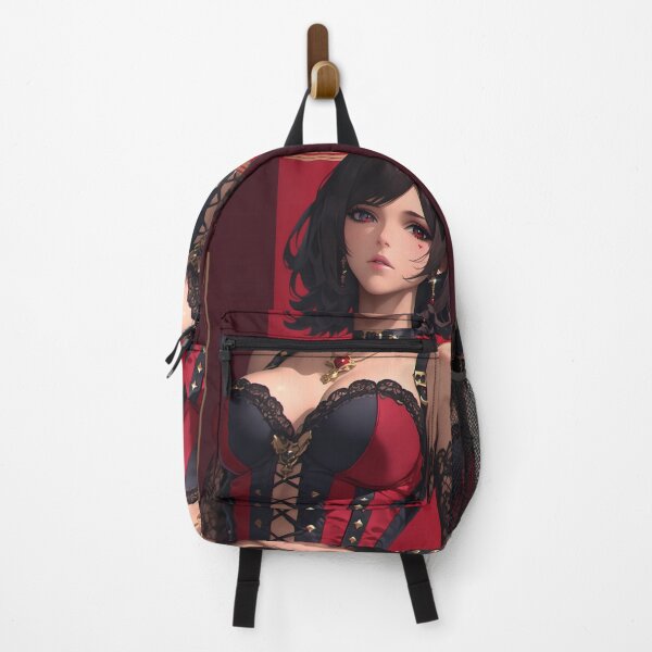 Item preview, Anime Girl Crimson Gothic Countess Radiates Seductive Dark Romantic Elegance designed and sold by juniorcastros.