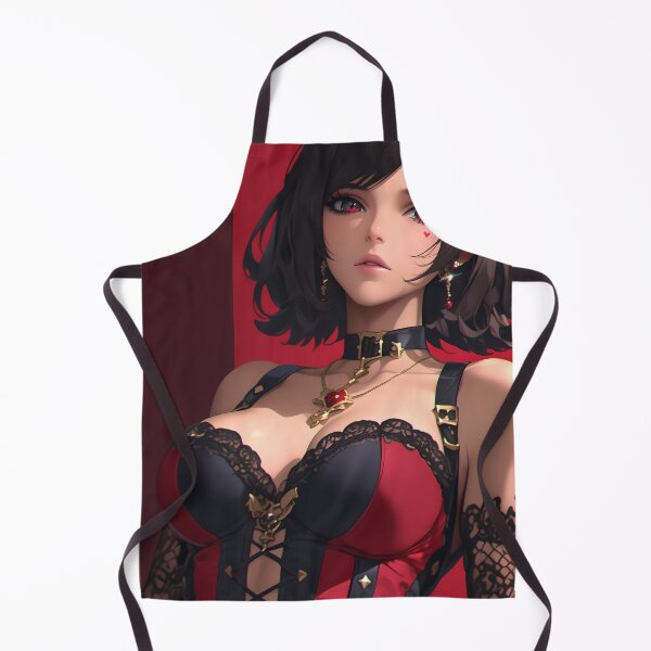 Item preview, Anime Girl Crimson Gothic Countess Radiates Seductive Dark Romantic Elegance designed and sold by juniorcastros.