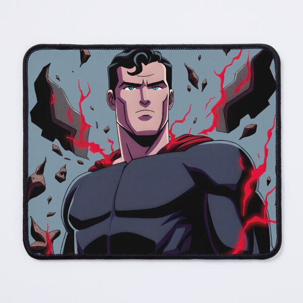 Item preview, Unbreakable Strength – Dark Hero Surrounded by Red Lightning and Shattered Rock designed and sold by Field-23.