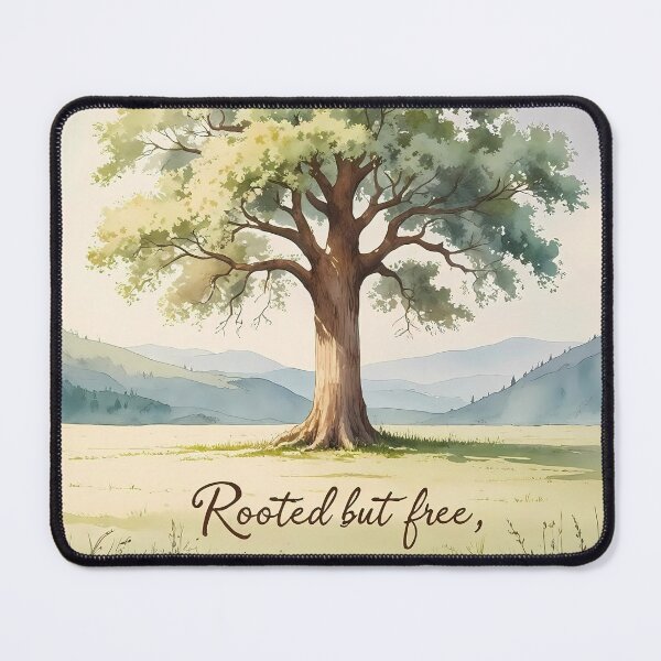 Item preview, Rooted But Free Minimalist Tree Watercolor Quote designed and sold by Mos Thainique.