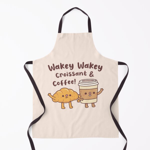 Item preview, Cute Wakey Wakey Croissant And Coffee designed and sold by rustydoodle.