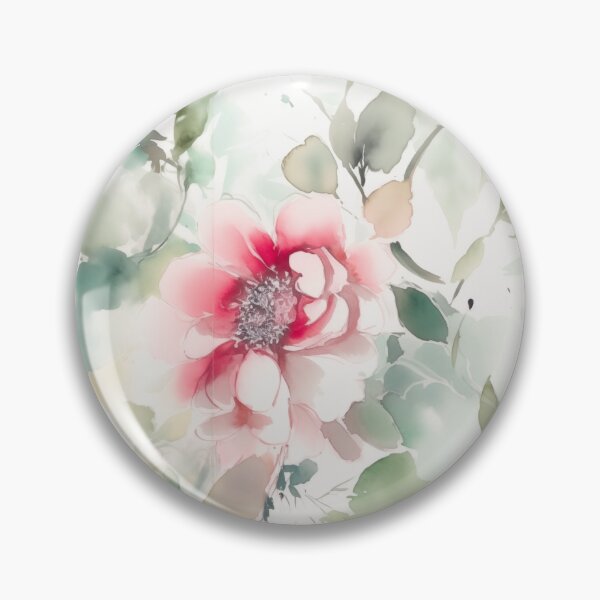 Item preview, Watercolor pattern of miniature minty green and pink roses #2 designed and sold by Baart72.