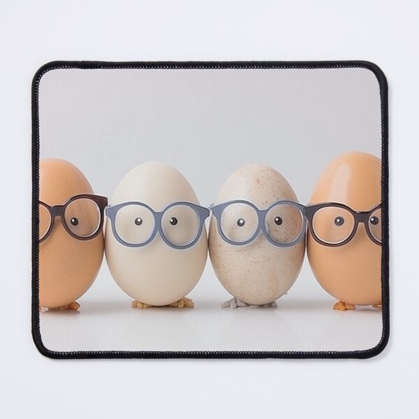 Item preview, Four Eggs in Glasses looking at you designed and sold by Roxane Bay.