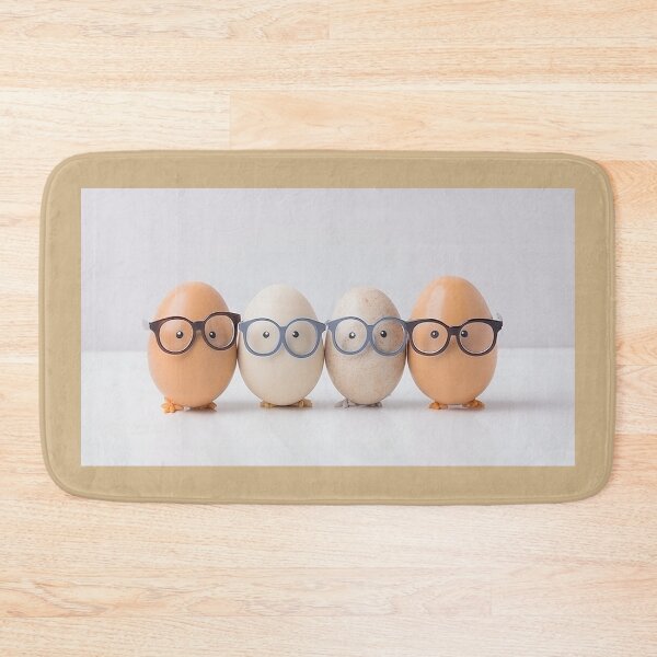 Item preview, Four Eggs in Glasses looking at you designed and sold by Roxane Bay.