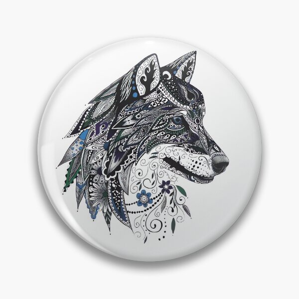 Item preview, Zentangle Wolf  designed and sold by Cora Worthington Art.