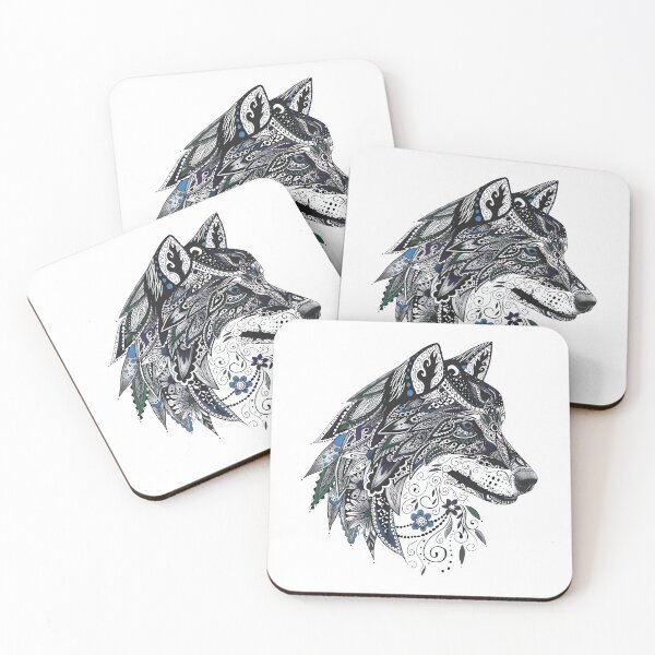 Item preview, Zentangle Wolf  designed and sold by Cora Worthington Art.