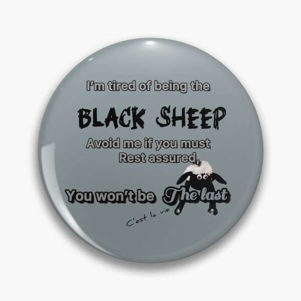 Artikelvorschau, Lustiges Zitat „Schwarzes Schaf“ – Außenseiterhumor, sarkastisches Design entworfen und verkauft von Heal of Souls Designs .