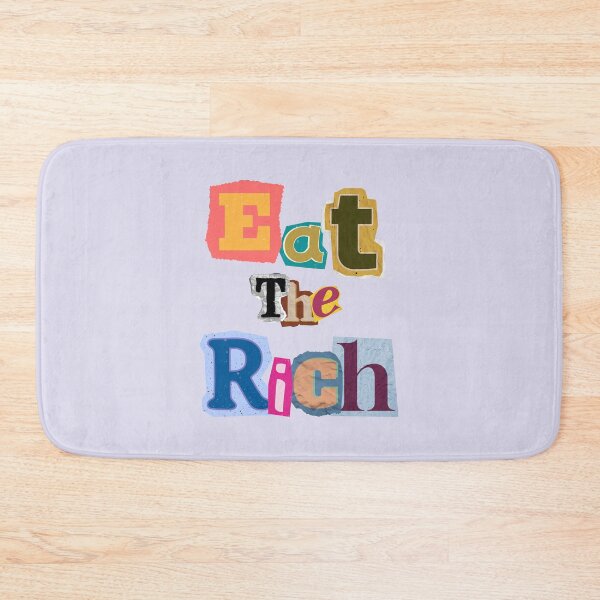 Artikelvorschau, Eat the Rich – Ausgeschnittenes Buchstabendesign im Ransom-Stil entworfen und verkauft von Ren's Red.