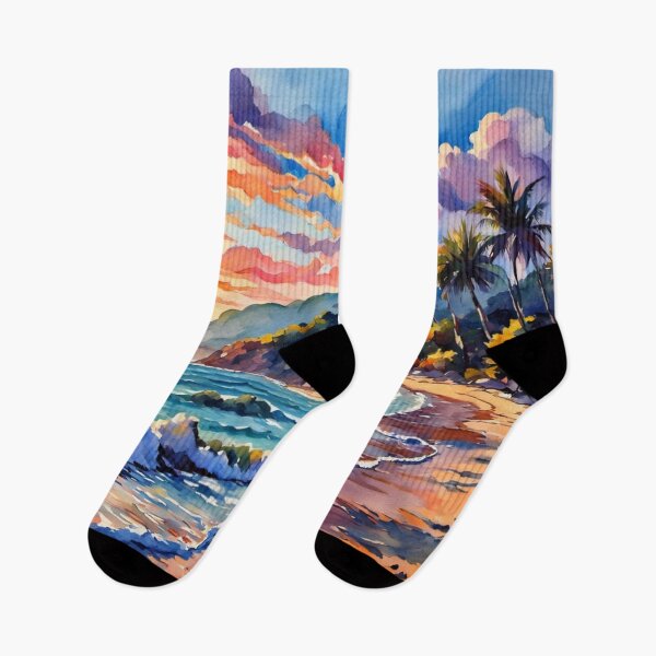 Item preview, Colorful Sunset Over Coastal Ocean Mountain designed and sold by Uniquely Yours.