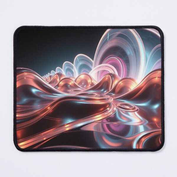 Item preview, NeoLume Drift – Futuristic Liquid Wave in Neon Chrome and Glowing Light designed and sold by Harmonic_Layers.