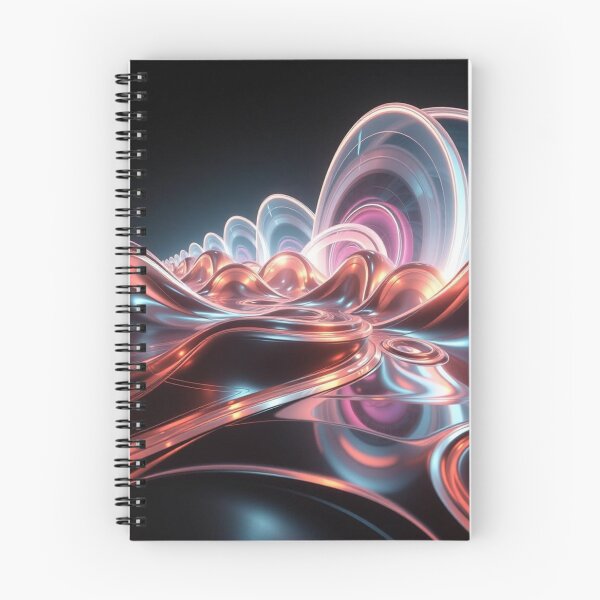 Item preview, NeoLume Drift – Futuristic Liquid Wave in Neon Chrome and Glowing Light designed and sold by Harmonic_Layers.