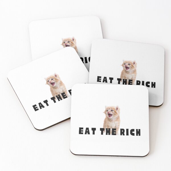Item preview, Eat the Rich (Kitten Edition) – Cute but Revolutionary designed and sold by Ren's Red.