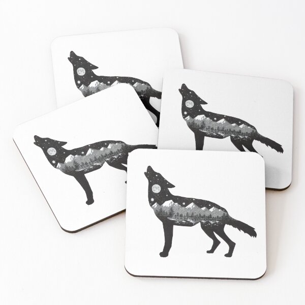 Artikelvorschau, Wolf-Silhouette entworfen und verkauft von Cora Worthington Art.