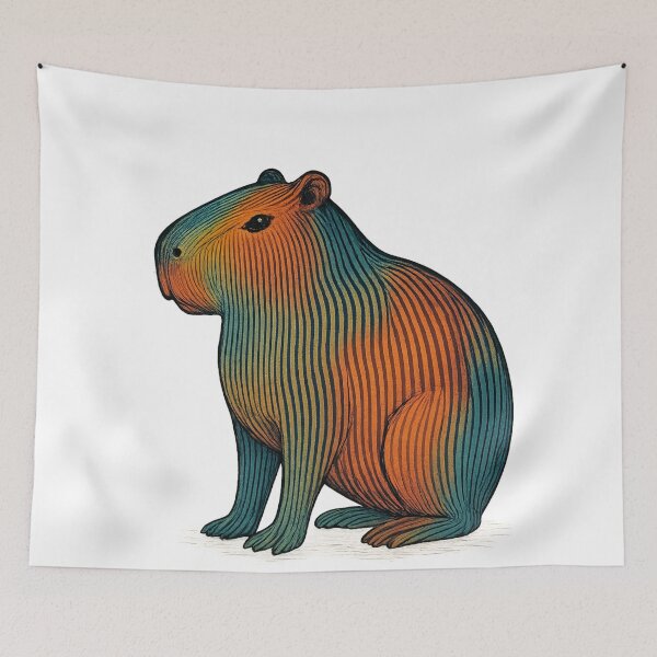 Item preview, Zen Stripes: The Capybara Spirit designed and sold by Capybarastore_77.