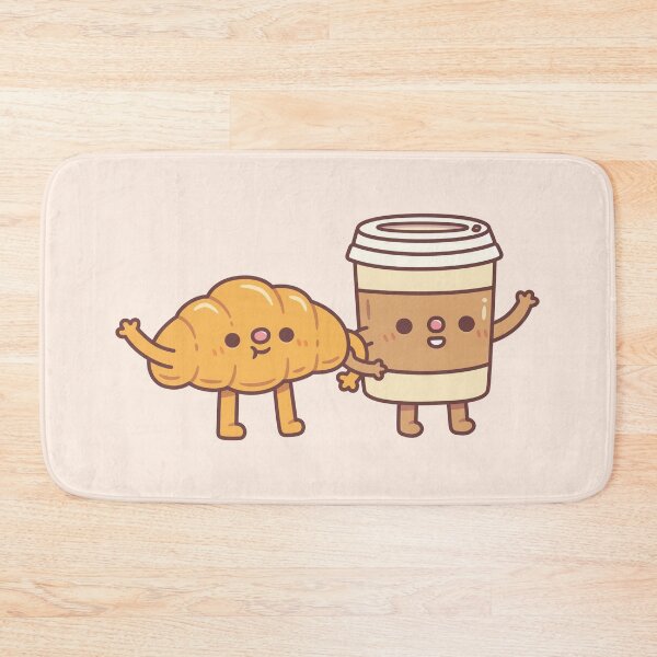 Item preview, Cute Croissant And Coffee designed and sold by rustydoodle.