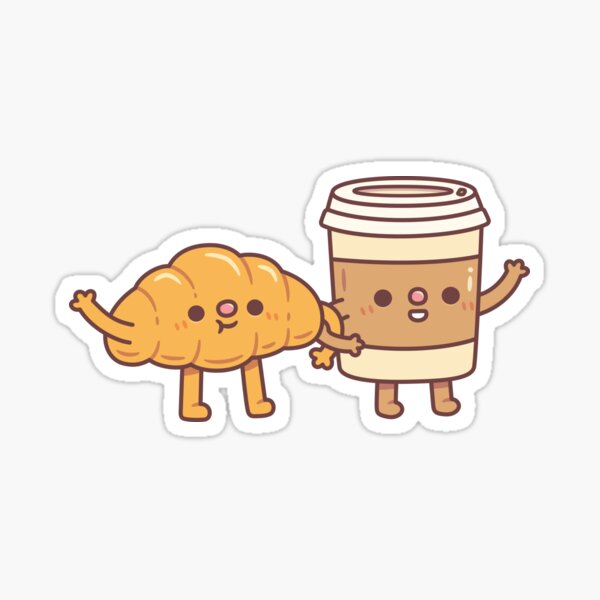 Item preview, Cute Croissant And Coffee designed and sold by rustydoodle.
