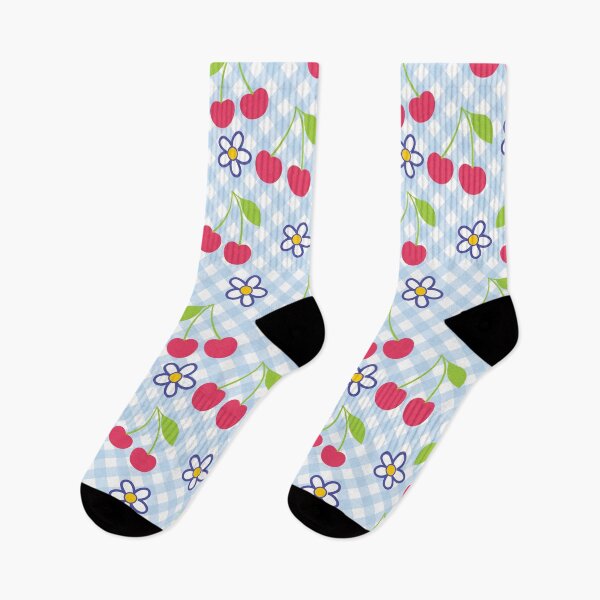 Item preview, Cherry Daisy Gingham Pattern – Cute Retro Picnic Seamless Design designed and sold by Maussa Ivimas.