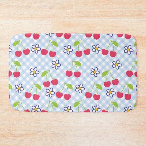 Item preview, Cherry Daisy Gingham Pattern – Cute Retro Picnic Seamless Design designed and sold by Maussa Ivimas.