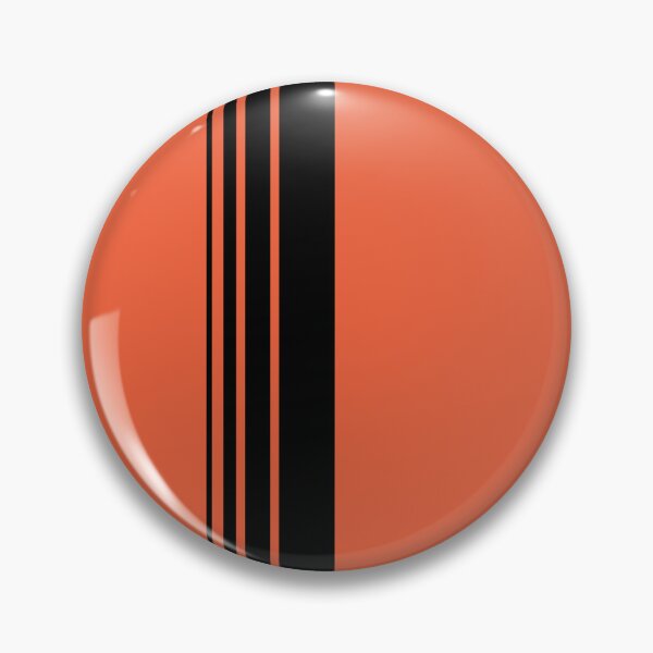 Artikelvorschau, Rennstreifen, 4 Größen, Muster linke Seite (Schwarz auf Orange) entworfen und verkauft von Racing Stripes Only.